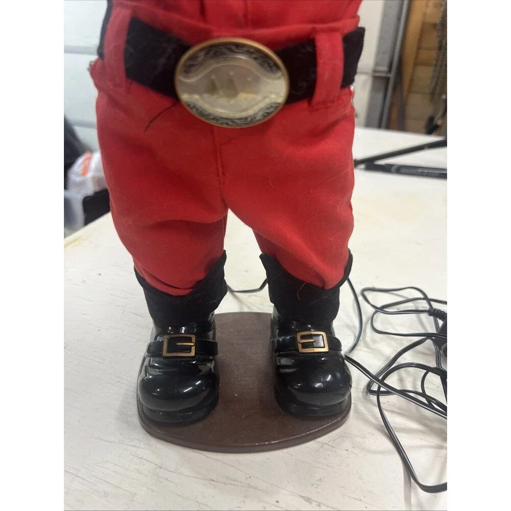 HOLLY JOLLY ROCK SANTA Animated Dancing Cowboy Alan Jackson 1999 | TESTED WORKS